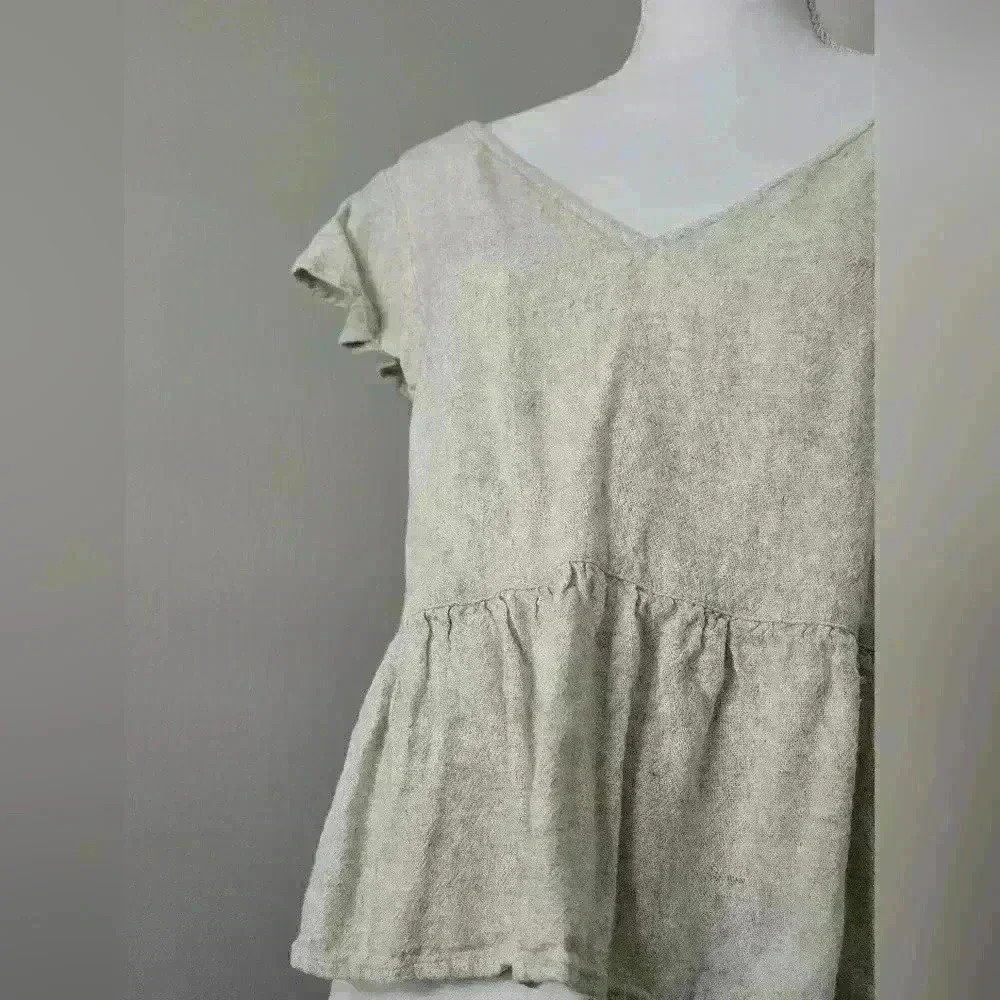 Abercrombie & Fitch Linen Flutter Sleeve - image 7